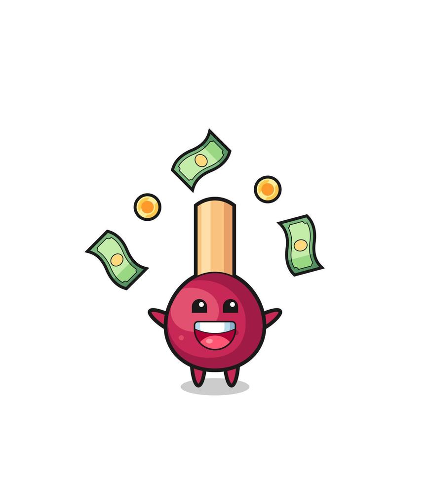 illustration of the matches catching money falling from the sky vector