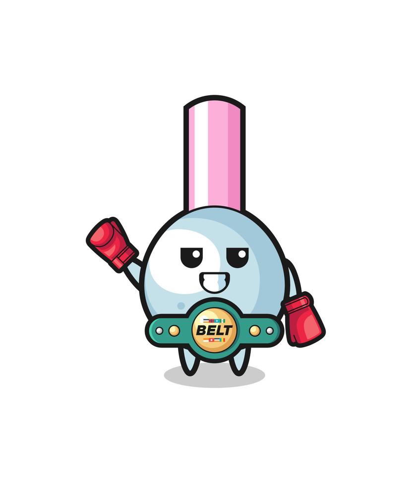 cotton bud boxer mascot character vector