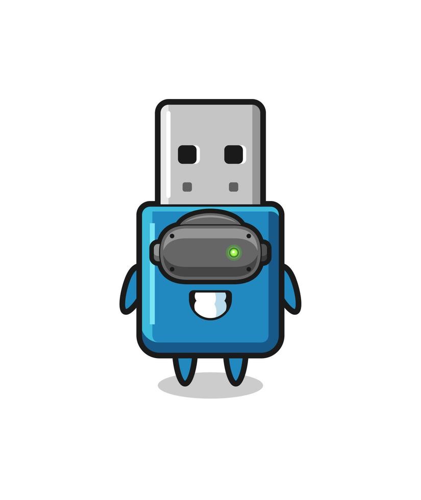 cute flash drive usb using VR headset vector