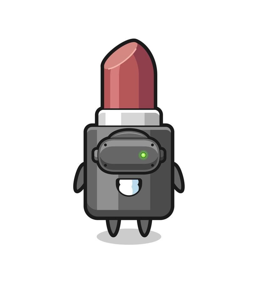 cute lipstick using VR headset vector