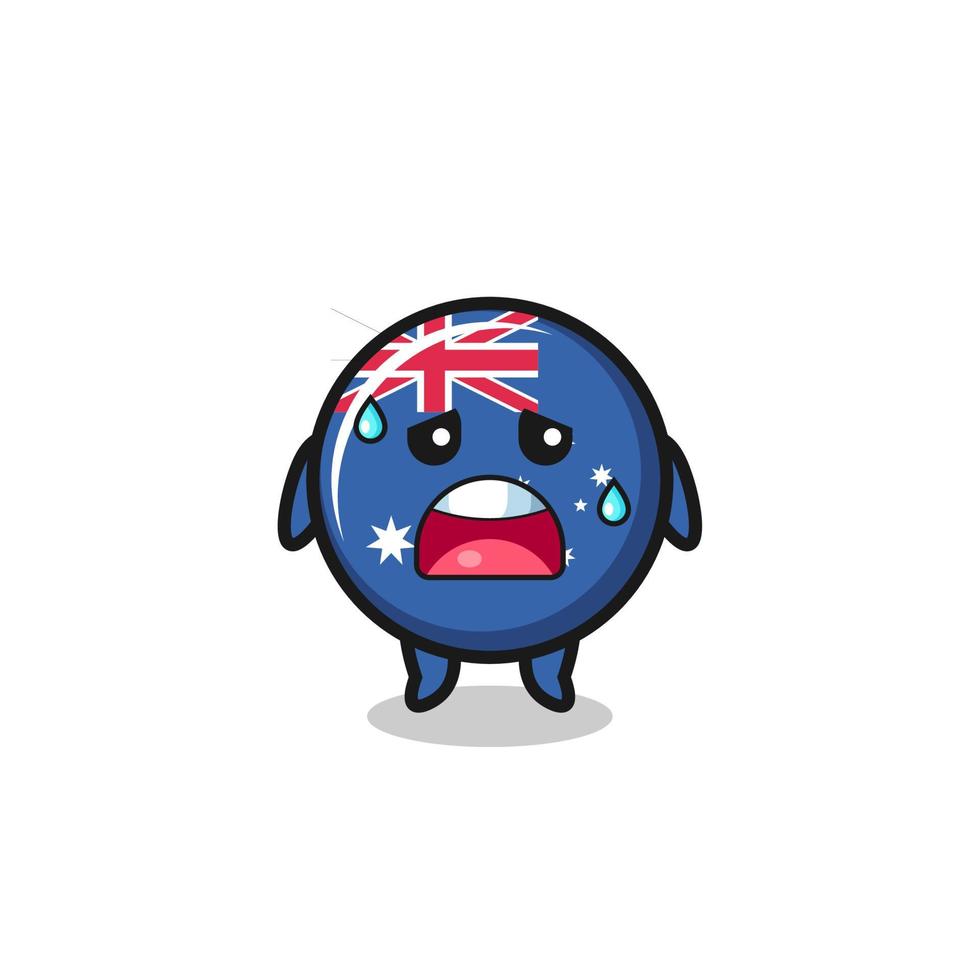 la caricatura de fatiga de la bandera de australia vector