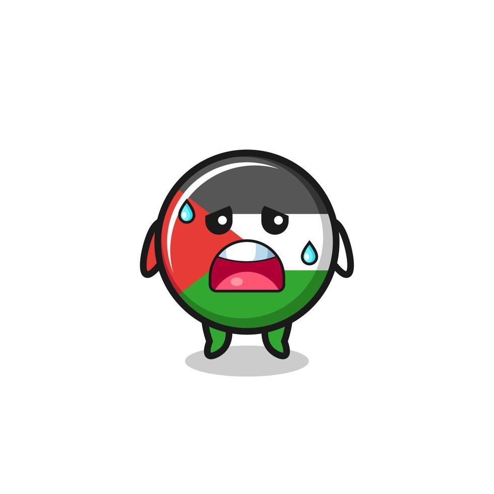 the fatigue cartoon of palestine flag vector