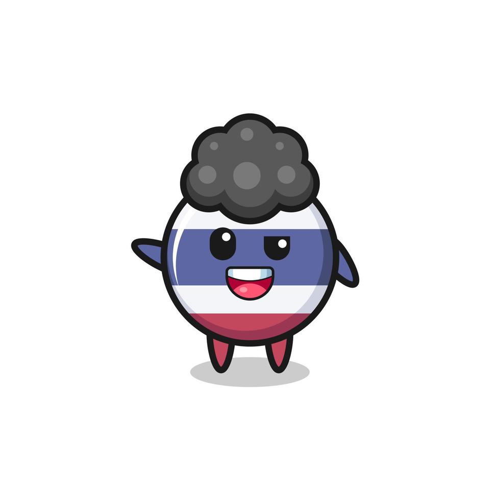 thailand flag character as the afro boy vector