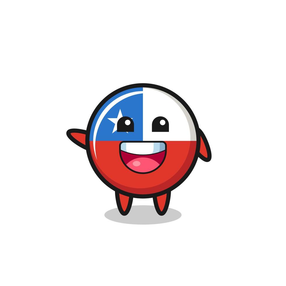 feliz, bandera de chile, lindo, mascota, carácter vector