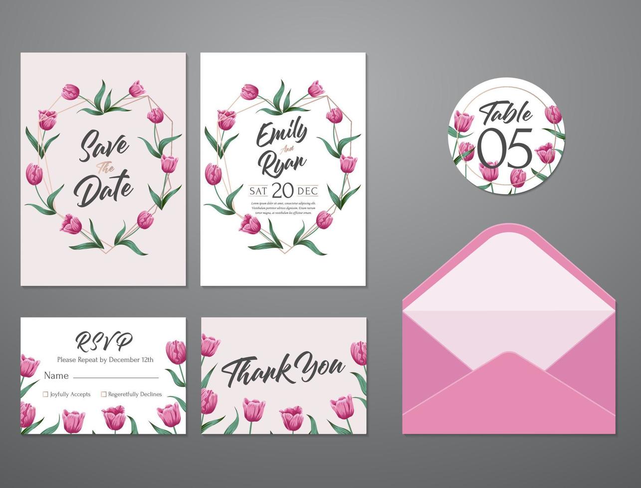 Wedding Invitation Card template, with leaf and floral background vector