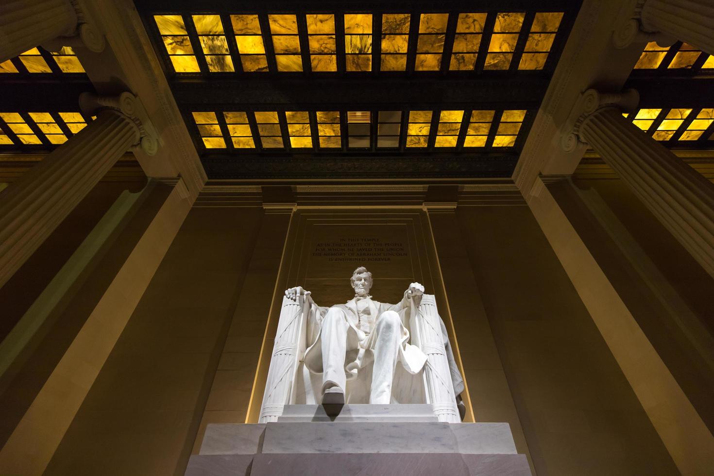 Lincoln Memorial en la noche, Washington DC, EE. foto