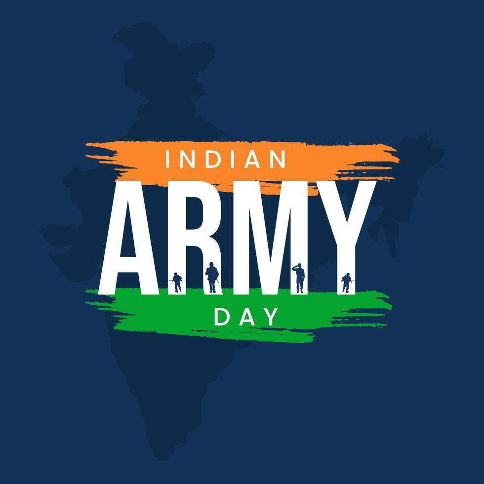 día del ejército indio 15 de enero, diseño de ilustraciones vector