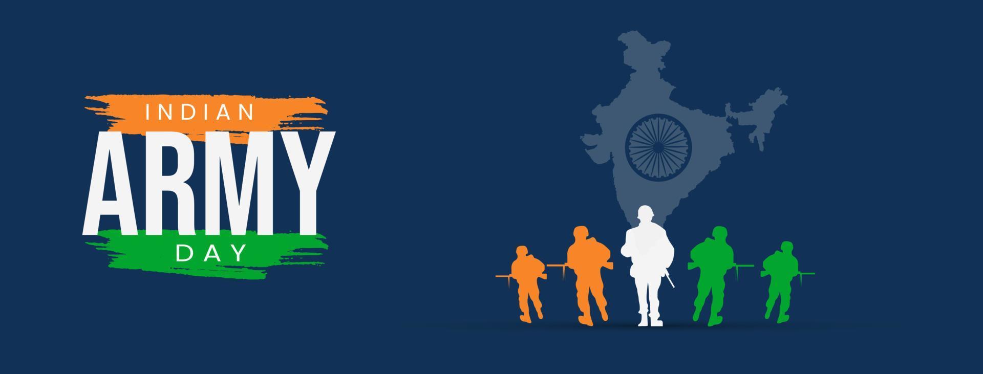 Indian army day web banner design vector