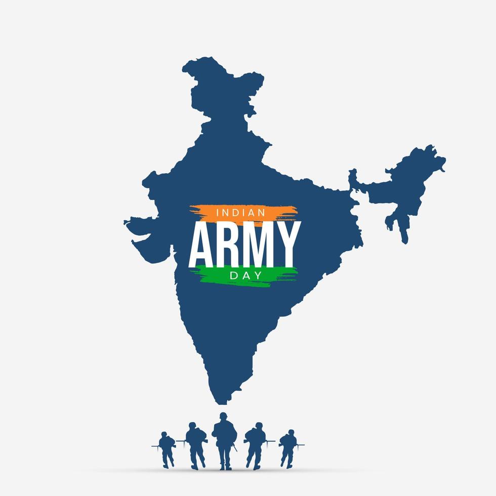 Indian army day 15 January illustration design vector