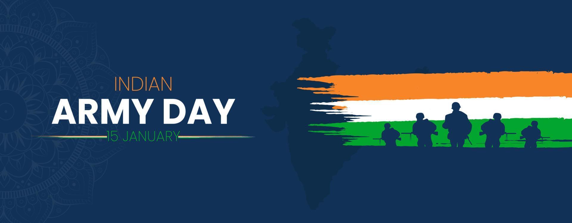 Indian army day web banner design vector