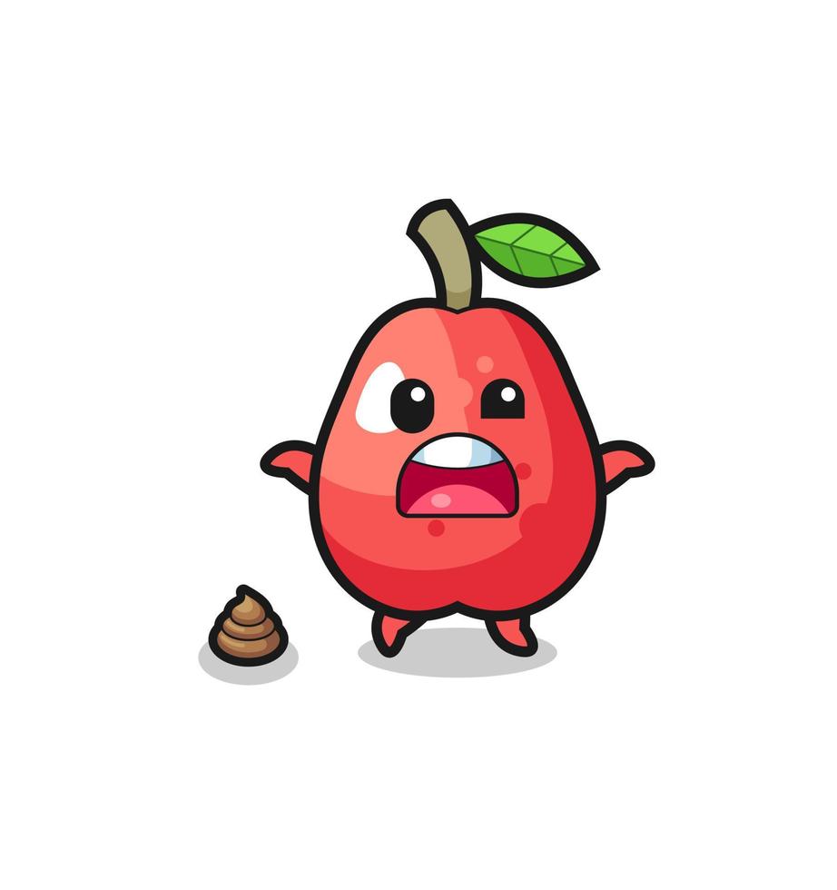 water apple earth surprised to meet poop vector