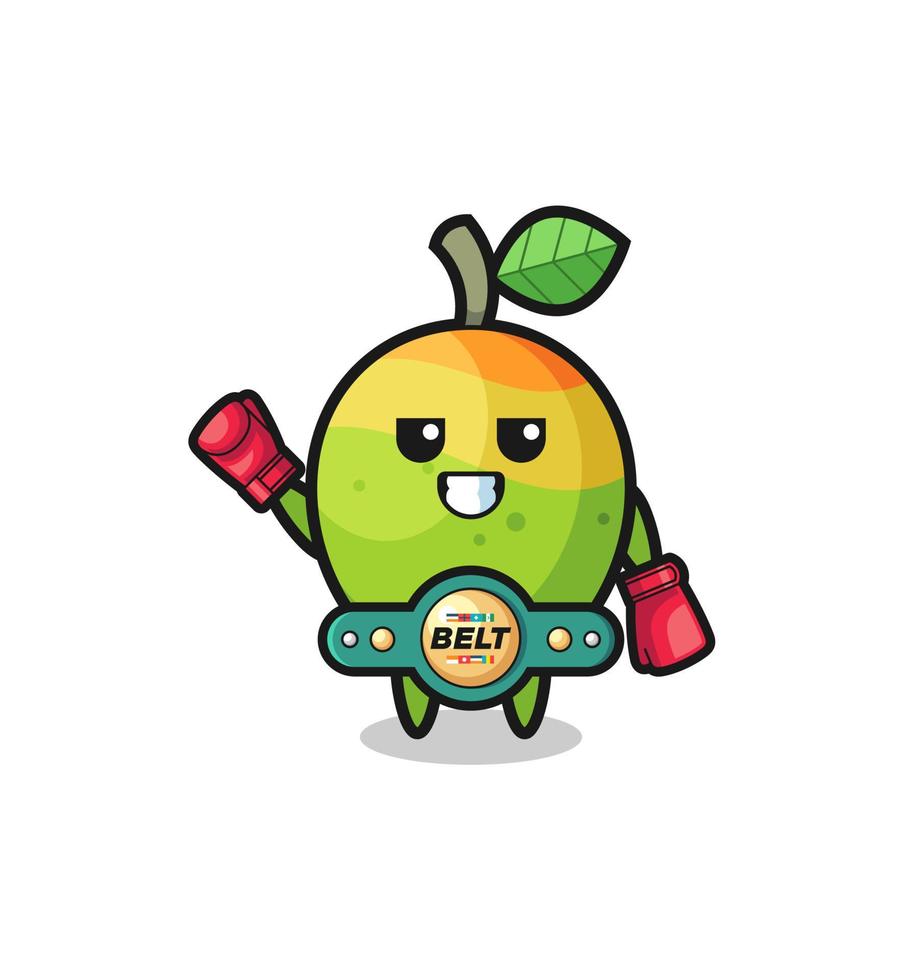 personaje de la mascota del boxeador de mango vector