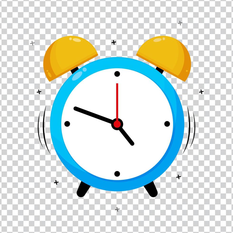 icono de reloj de alarma sobre fondo blanco vector