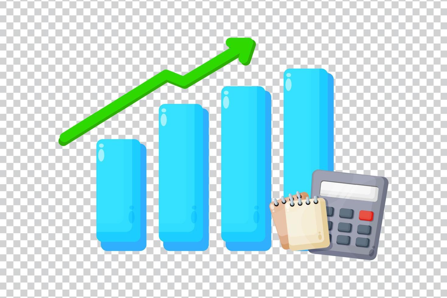 roi concept, return on investment, people managing financial charts on transparent background vector
