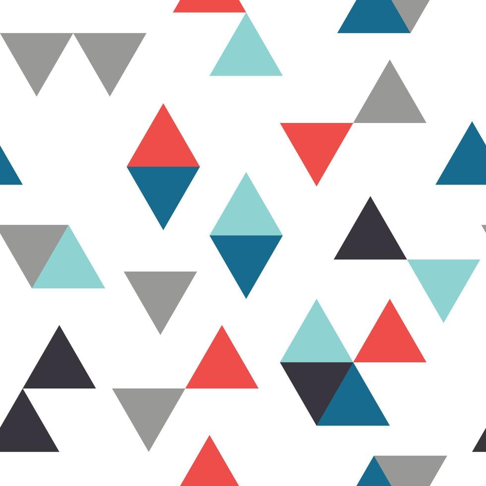 Seamless Triangle abstract pattern. Geometric background vector