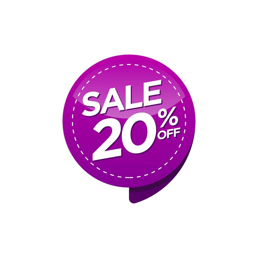 Discount badge on purple background colour vector