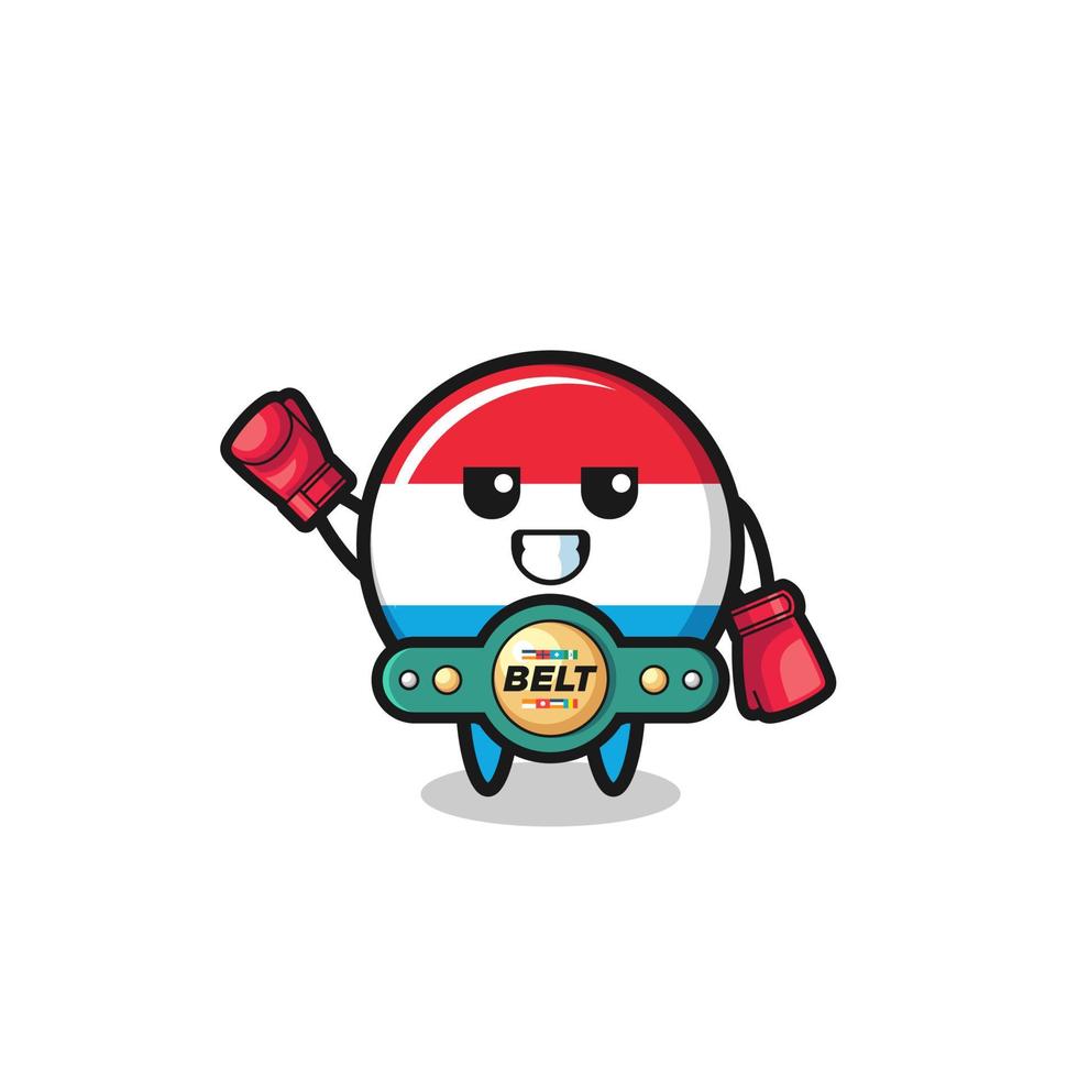 luxembourg boxer mascot character vector