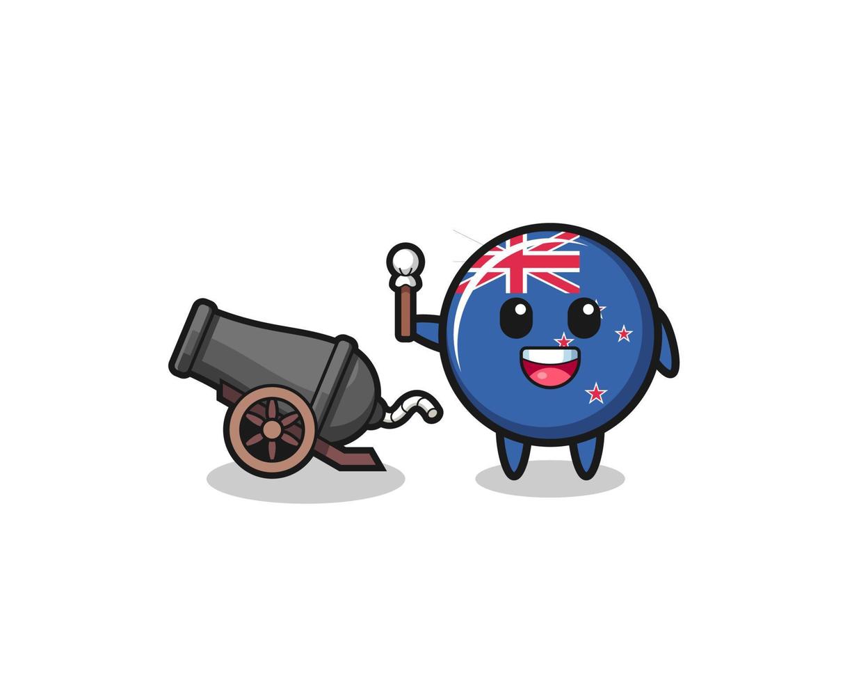 cute new zealand shoot using cannon vector