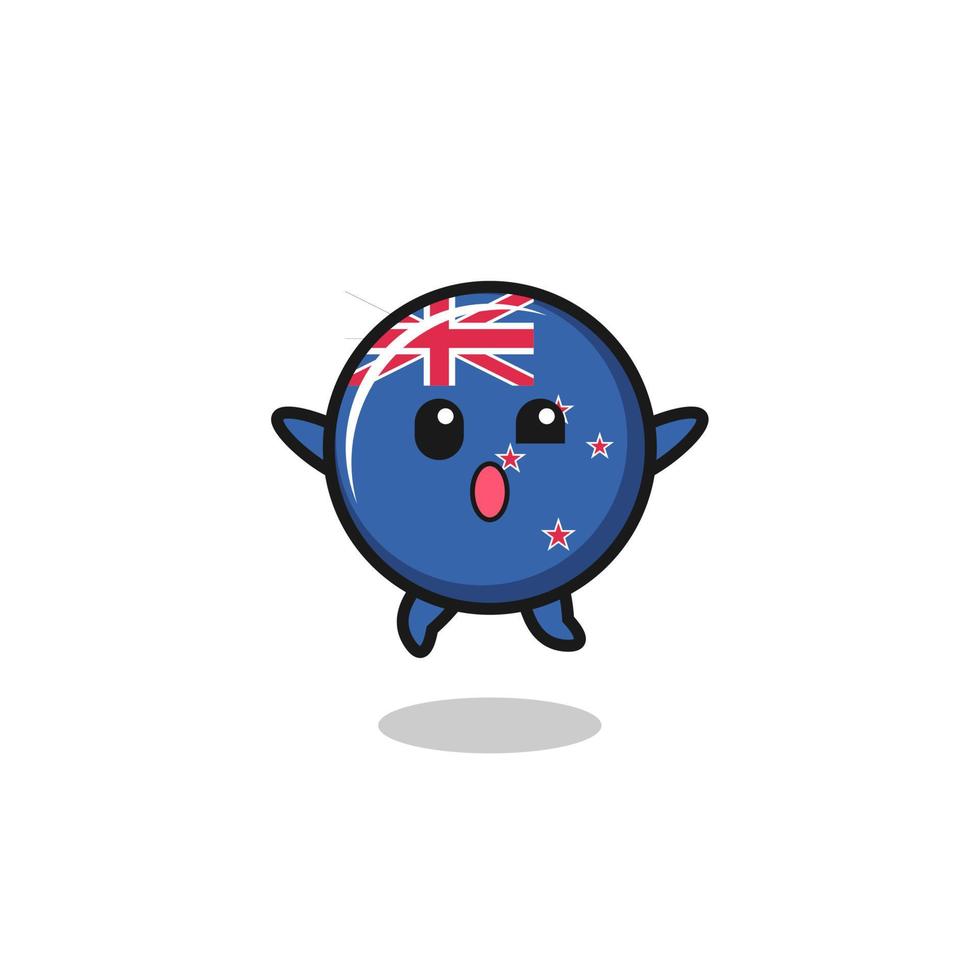 new zealand character is jumping gesture vector