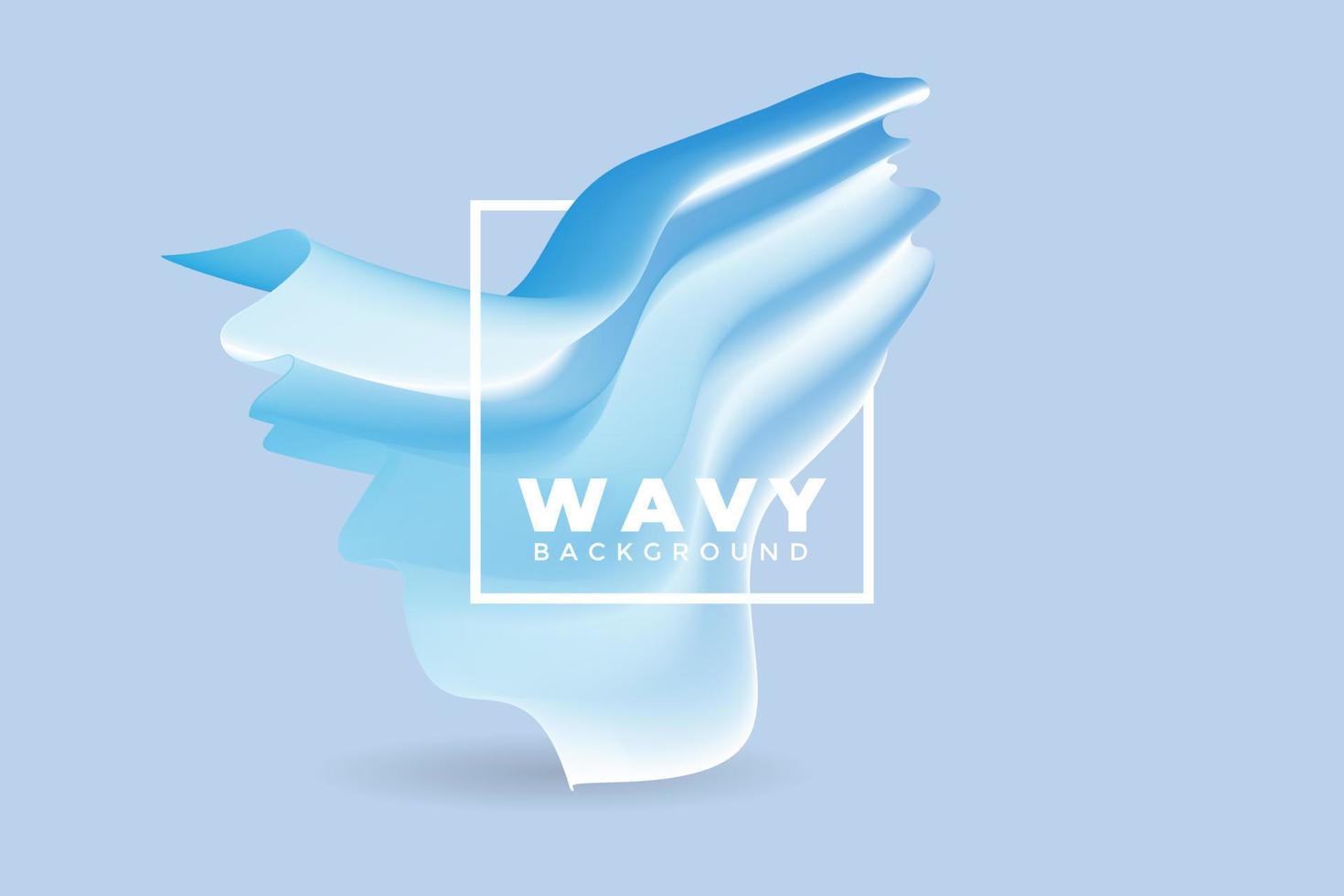 wavy blue background smoth color vector