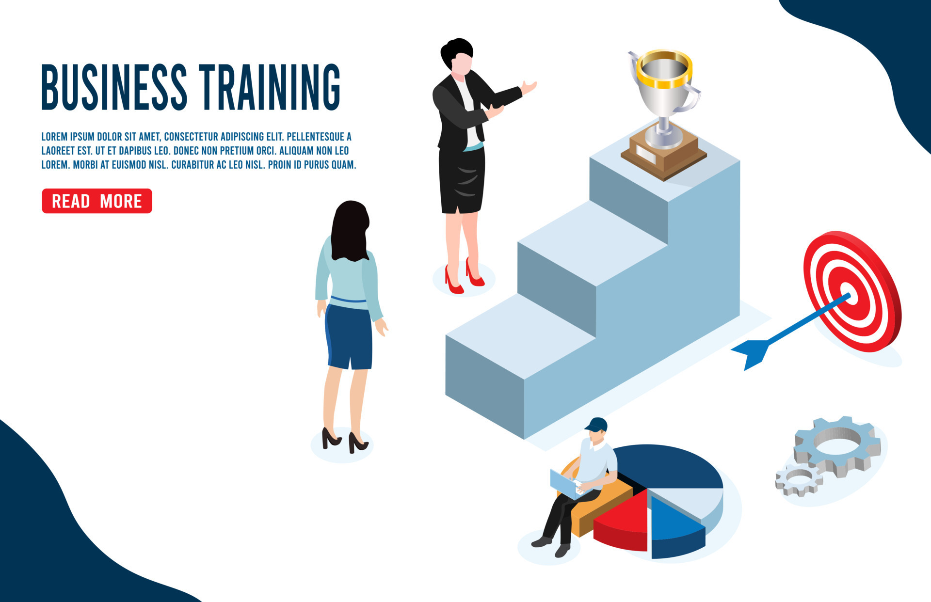 website-landing-page-isometric-businessmen-and-businesswoman-show