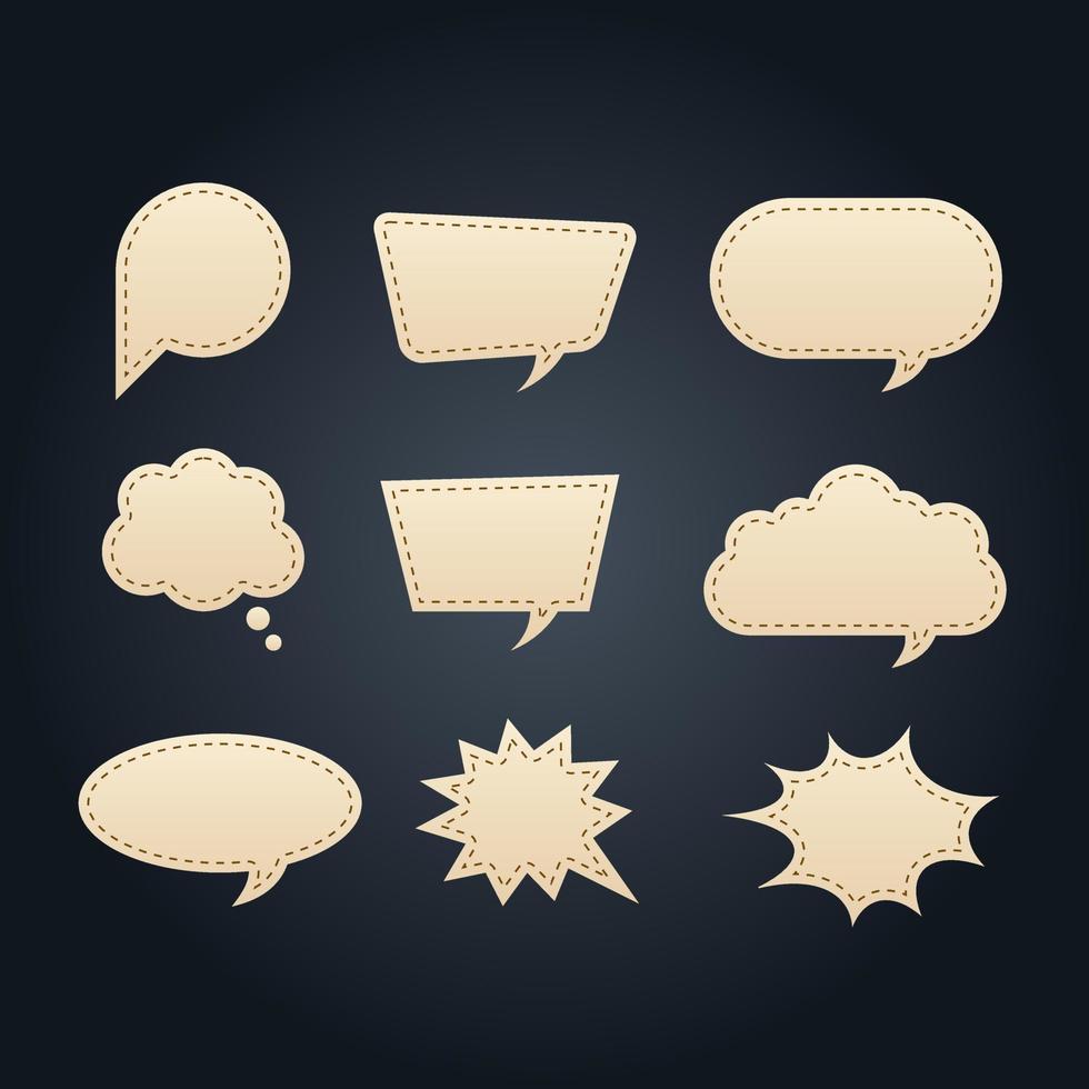 Set of speech bubbles vector