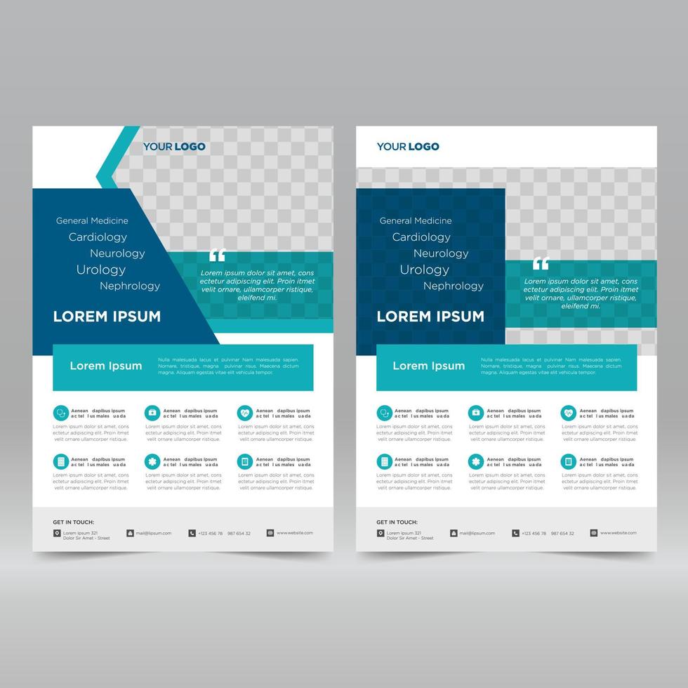 Healthcare and medical flyer template vector