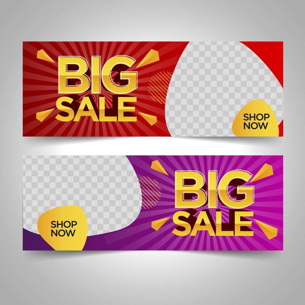 Set of Big Sale Banner Template vector