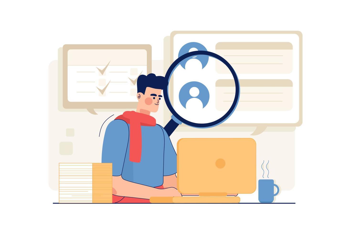 Business Activities Illustration concept. Flat illustration isolated on white background. vector