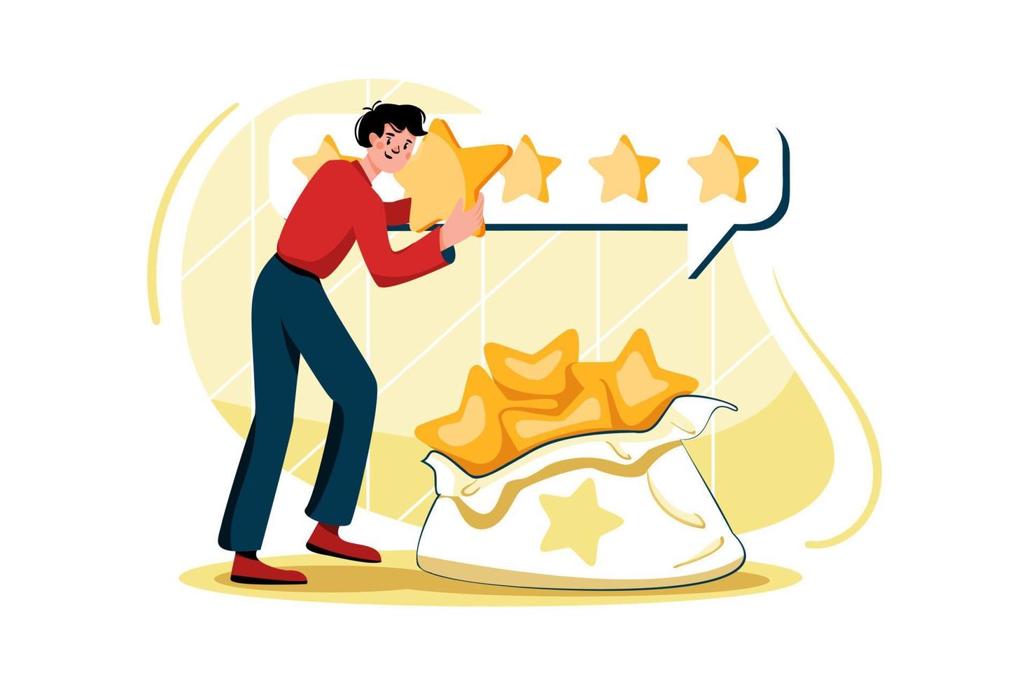 Customer Review Illustration concept. Flat illustration isolated on white background. vector