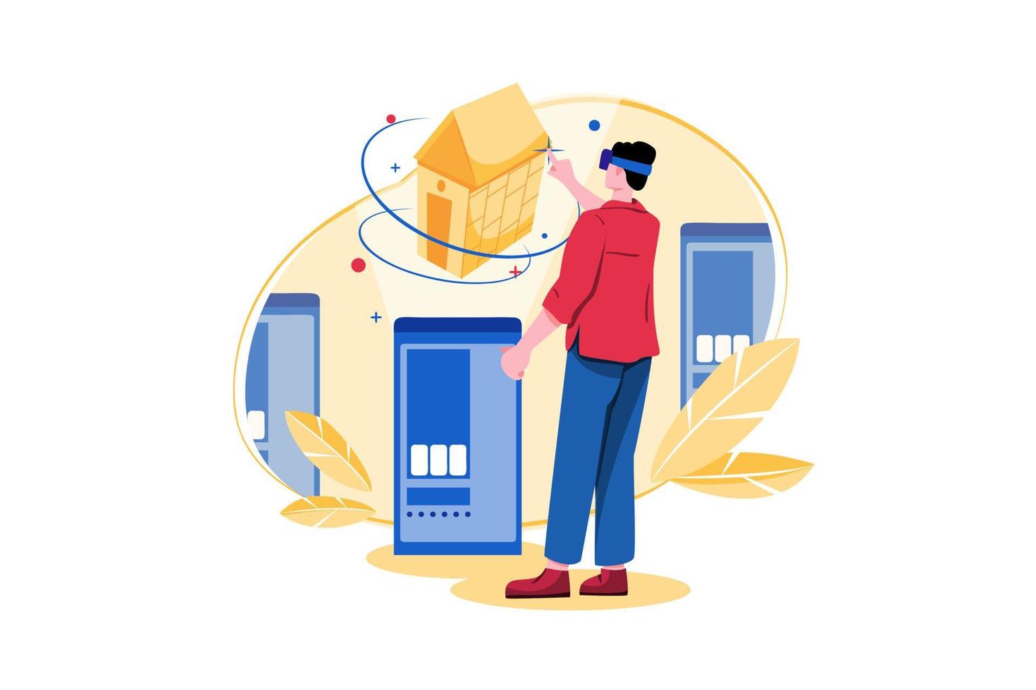 Modern Technology Illustration concept. Flat illustration isolated on white background. vector