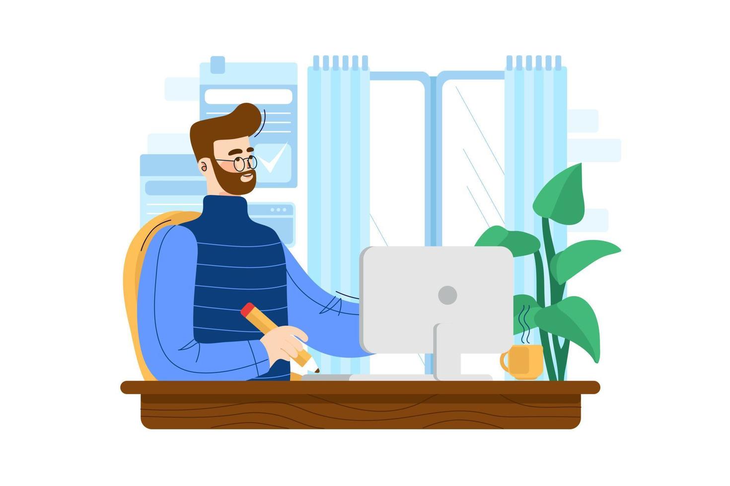 Business Activities Illustration concept. Flat illustration isolated on white background. vector