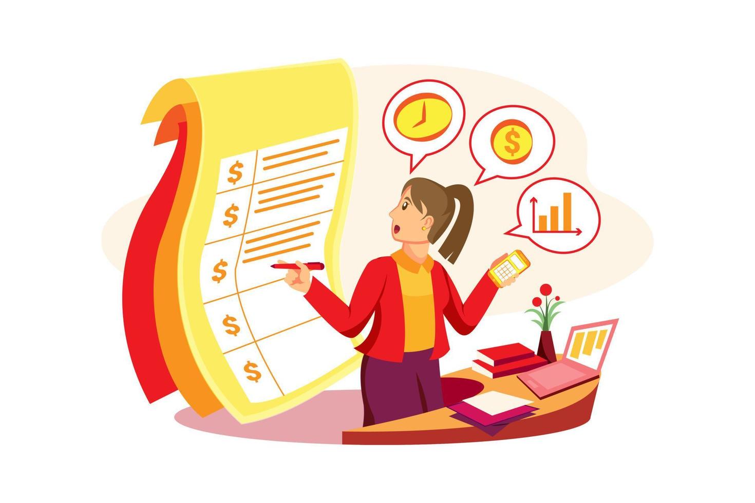 Business activity Illustration concept. Flat illustration isolated on white background. vector