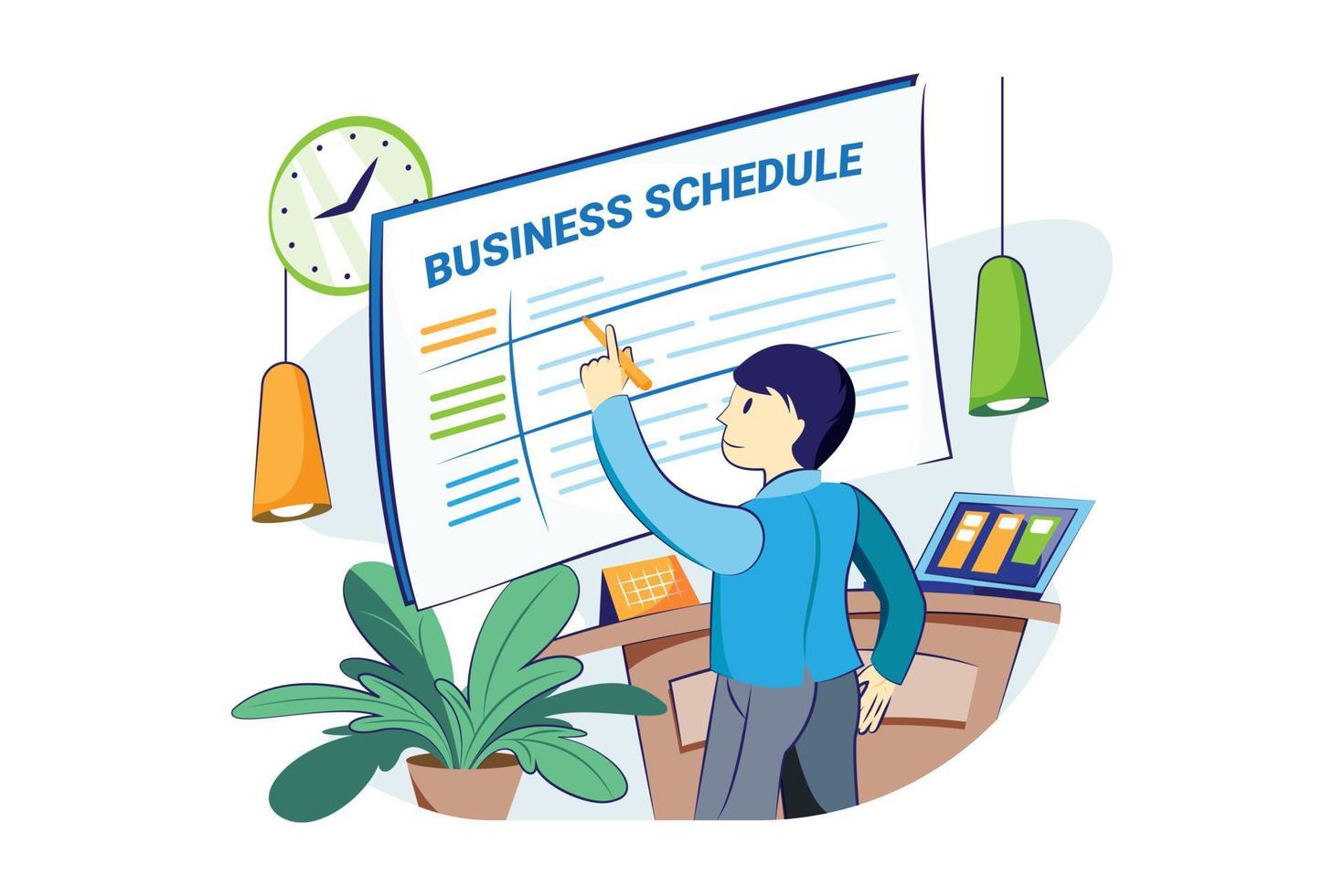 Appointment Scheduling Illustration concept. Flat illustration isolated on white background. vector