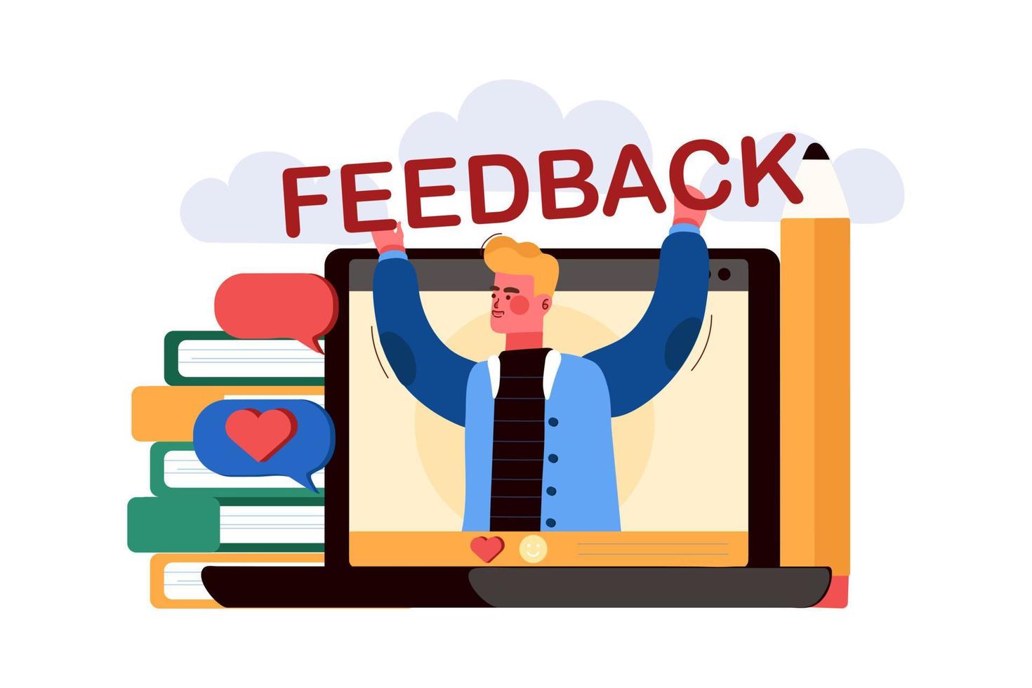 Customer Review Illustration concept. Flat illustration isolated on white background. vector