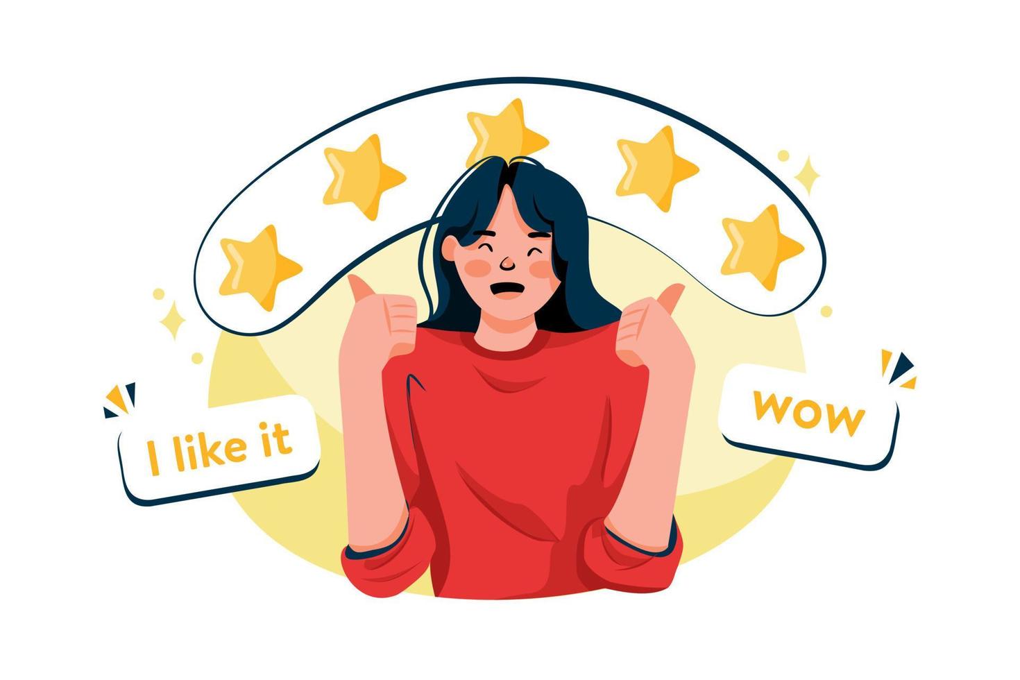 Customer Review Illustration concept. Flat illustration isolated on white background. vector