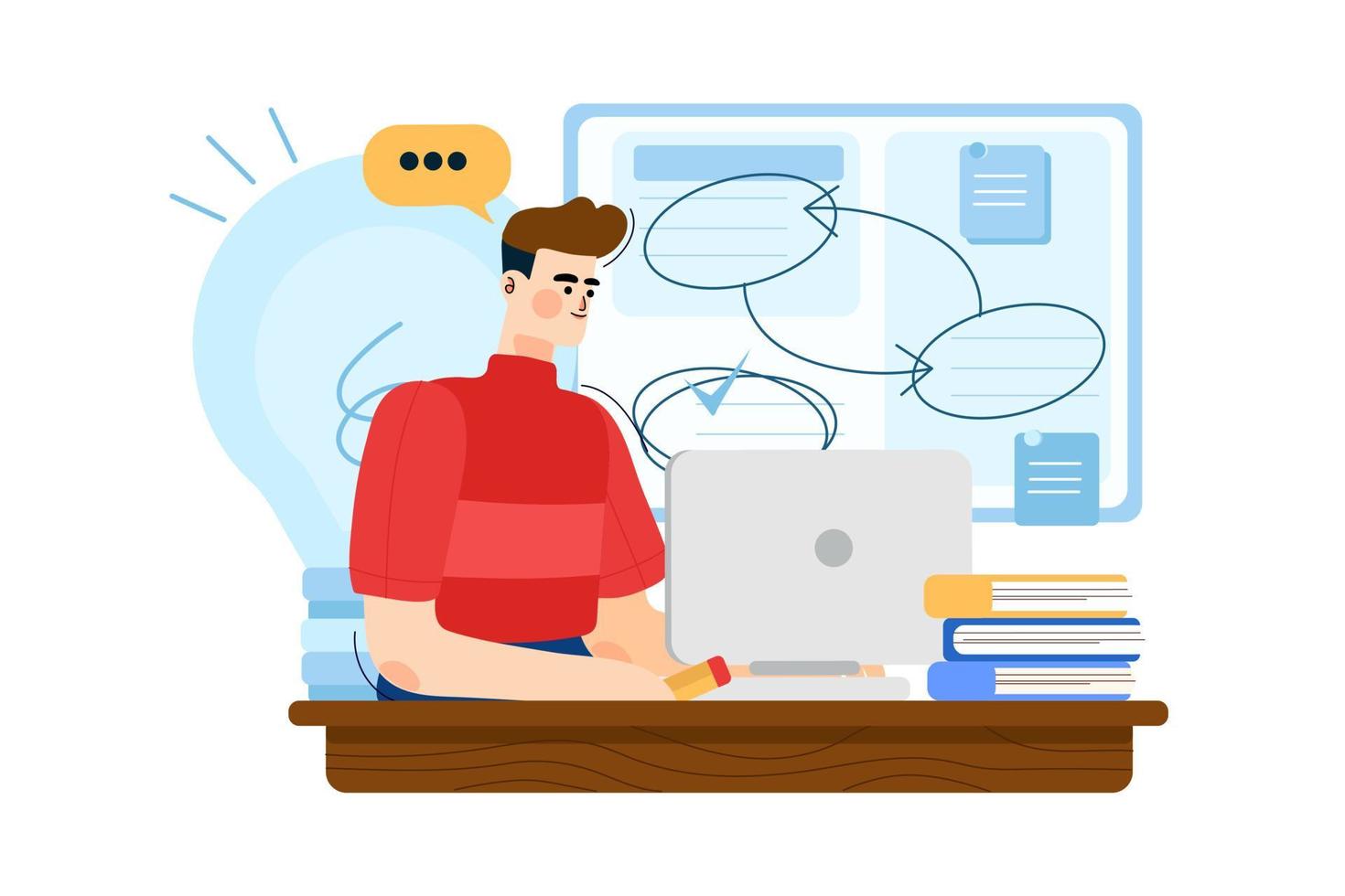 Business Activities Illustration concept. Flat illustration isolated on white background. vector
