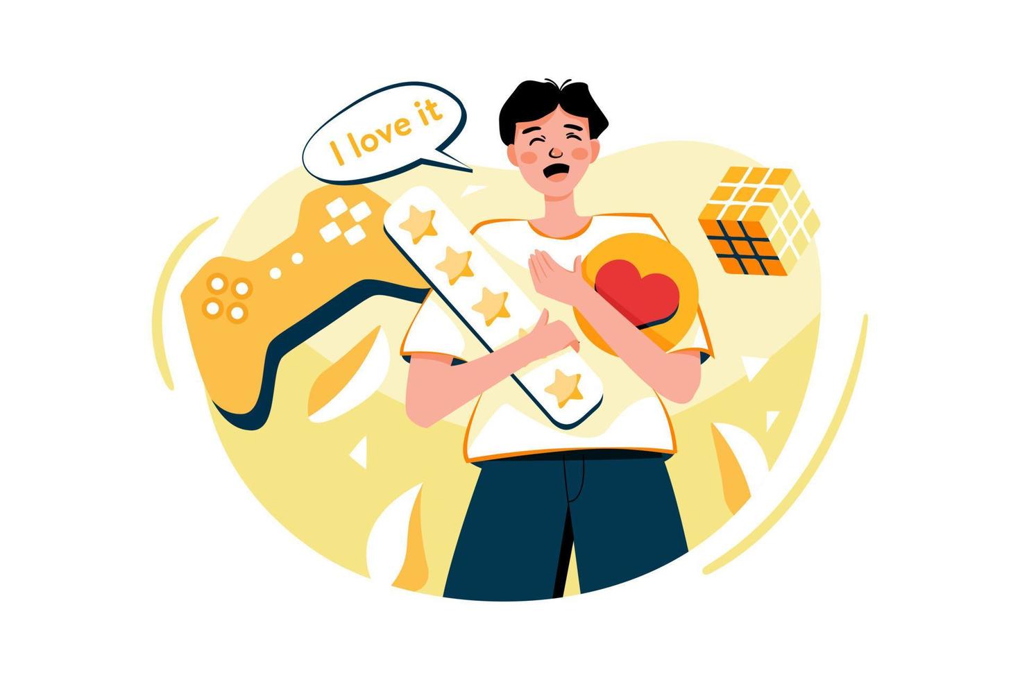 Customer Review Illustration concept. Flat illustration isolated on white background. vector