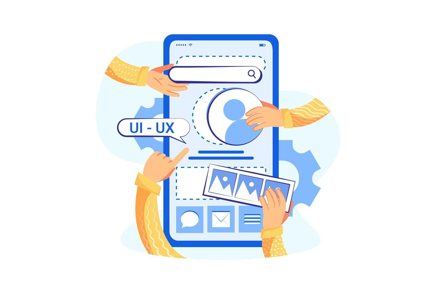 App Development Illustration concept. Flat illustration isolated on white background. vector