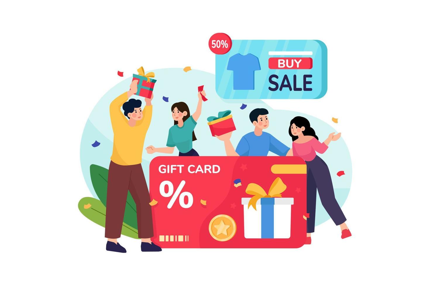 Customer Loyalty Illustration concept. Flat illustration isolated on white background. vector