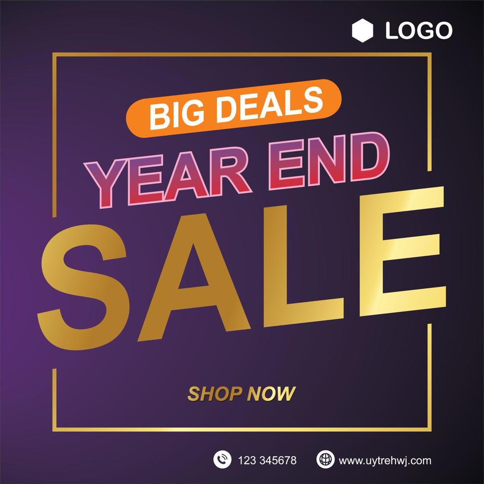 year end sale free vector social media