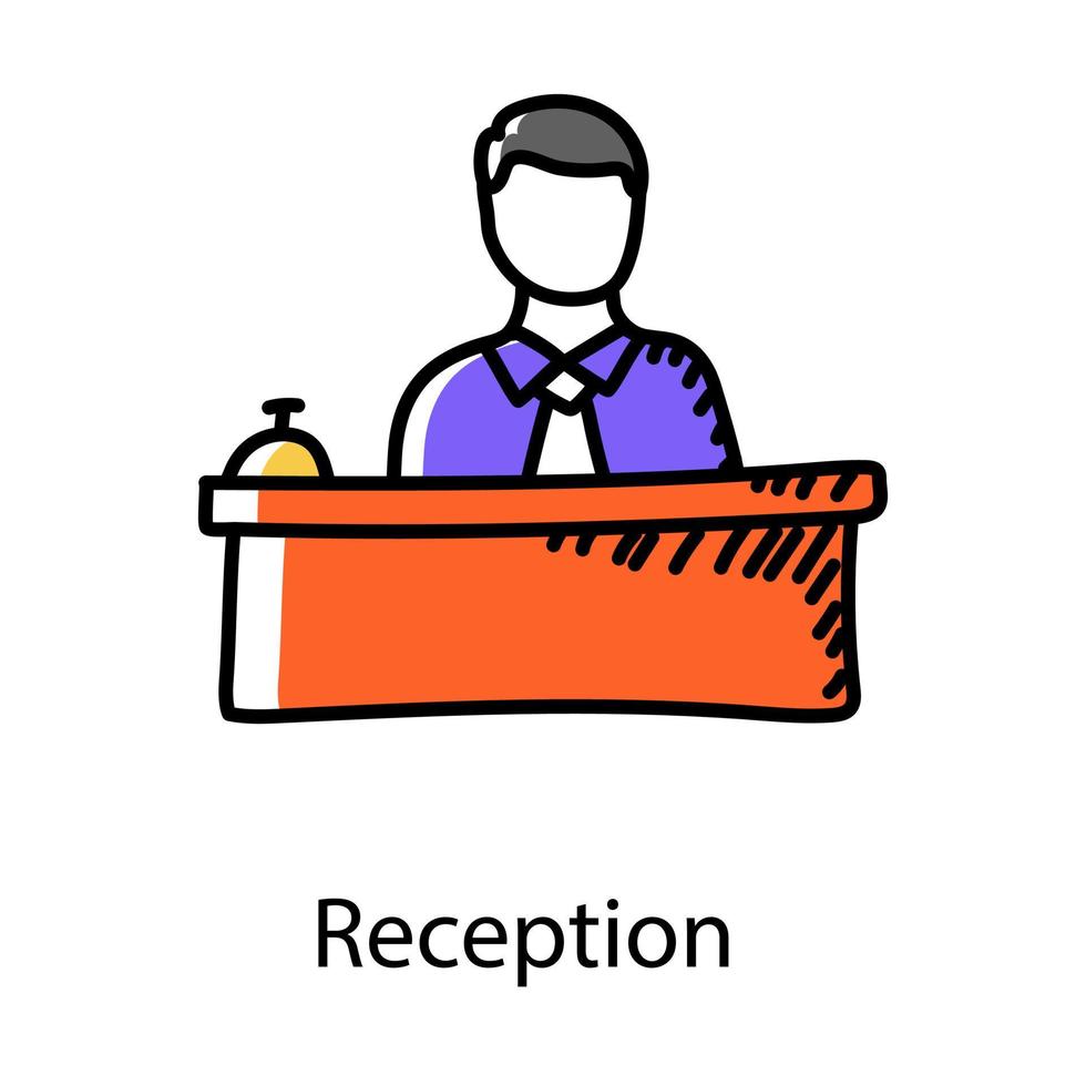 Reception desk vector in modern style service provider
