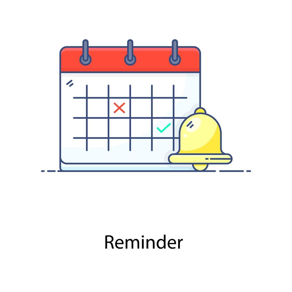 Reminder vector style schedule in flat icon