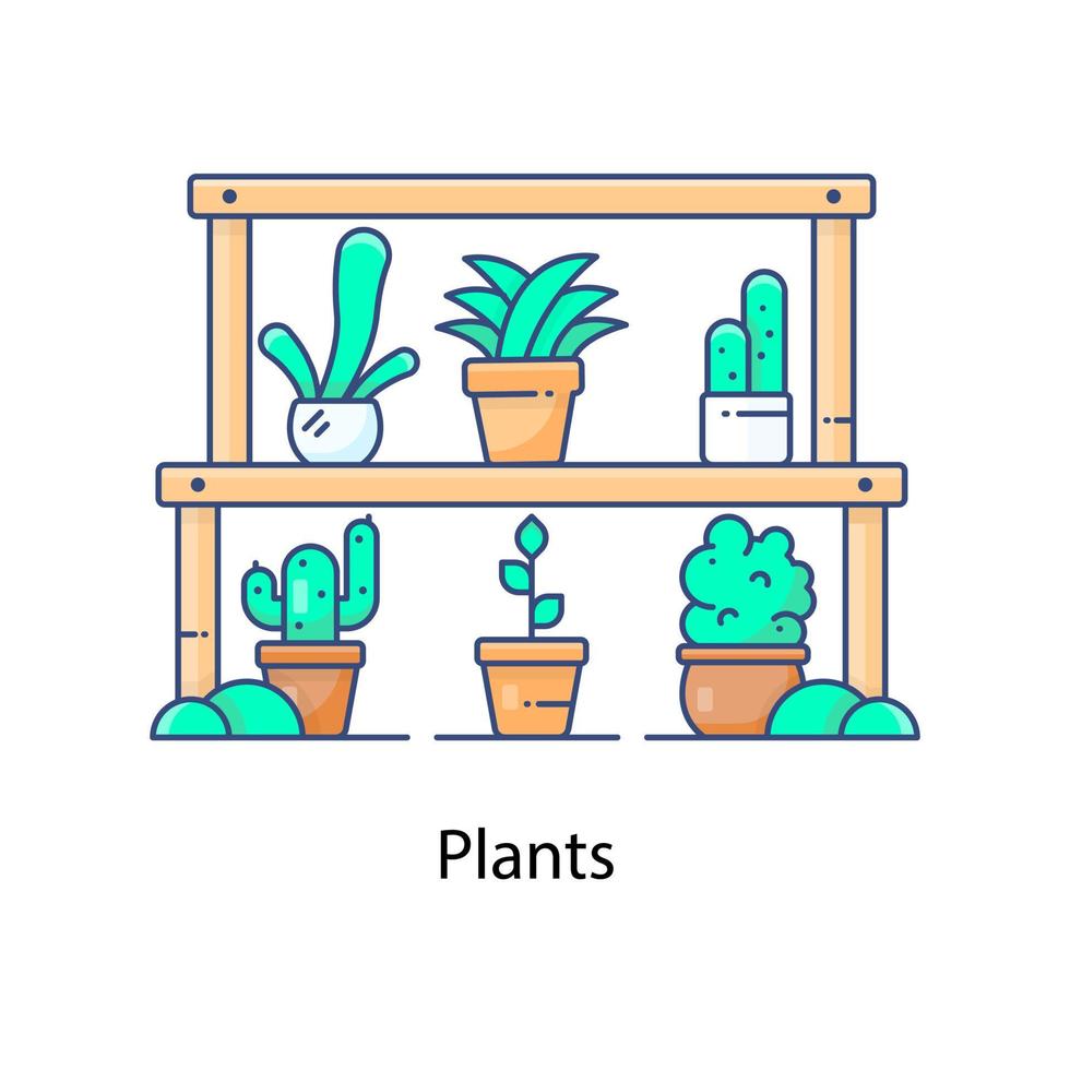 An icon of plants in editable flat style vector