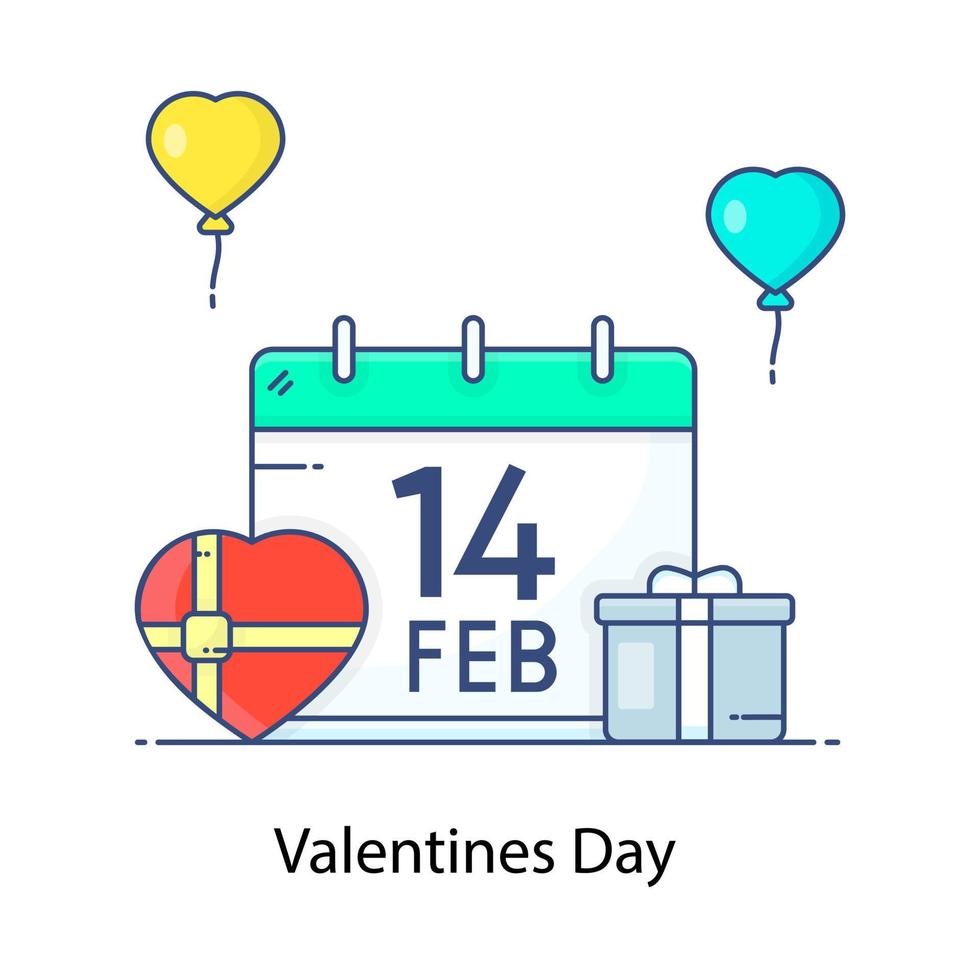 Valentines day icon event celebration in editable style vector