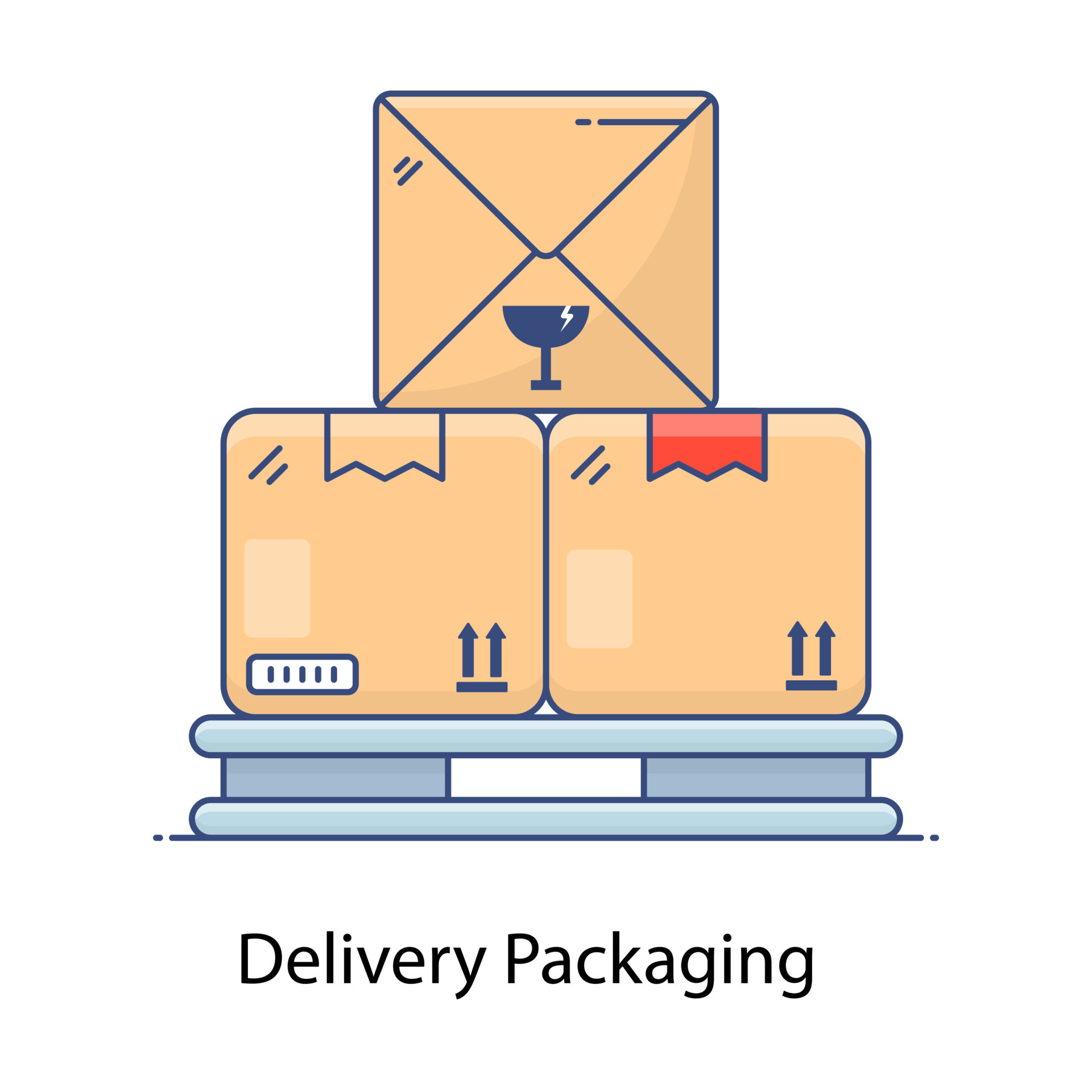 Conceptual modern style icon of packaging 5051788 Vector Art at Vecteezy