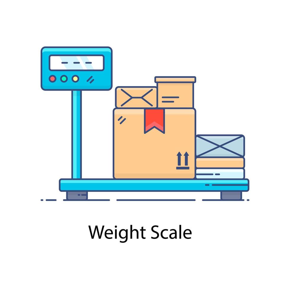 diseño vectorial de icono plano de escala de peso vector