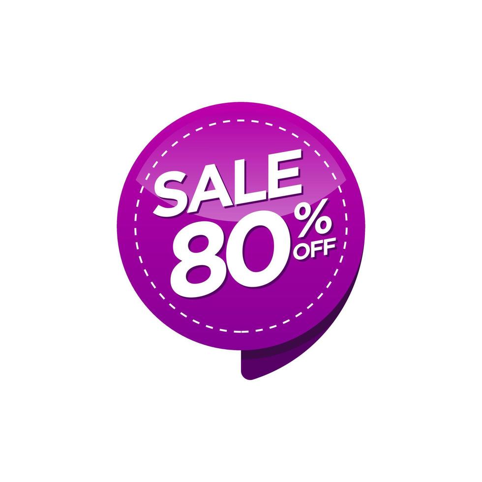 Discount badge on purple background colour vector