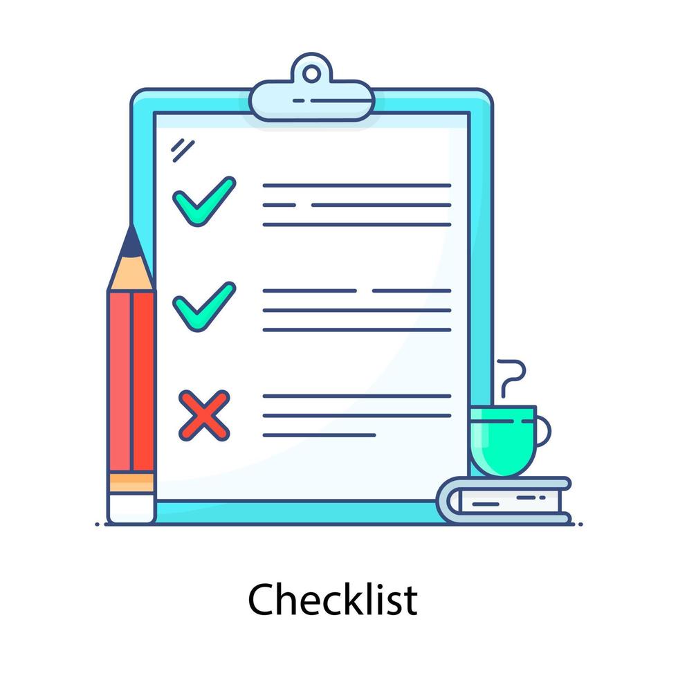 Vector design of order list flat icon design