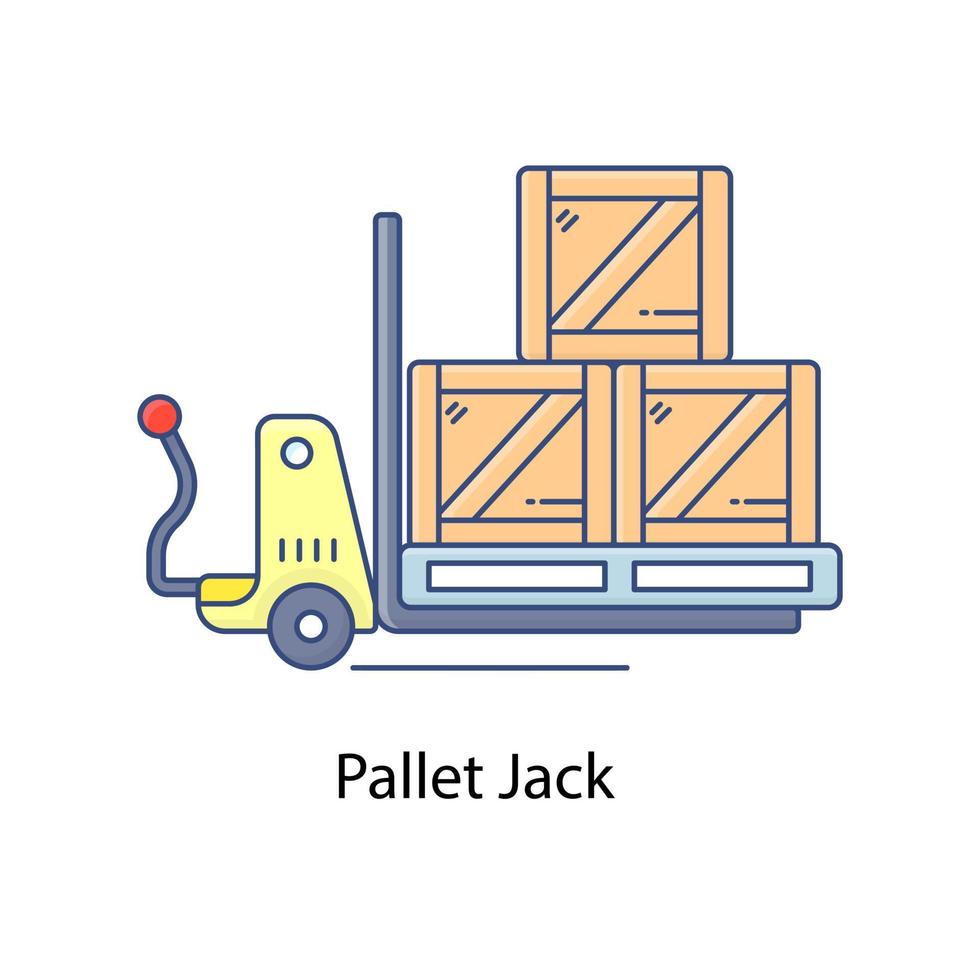 vector de moda de parcel jack dispositivo de manipulación de paquetes